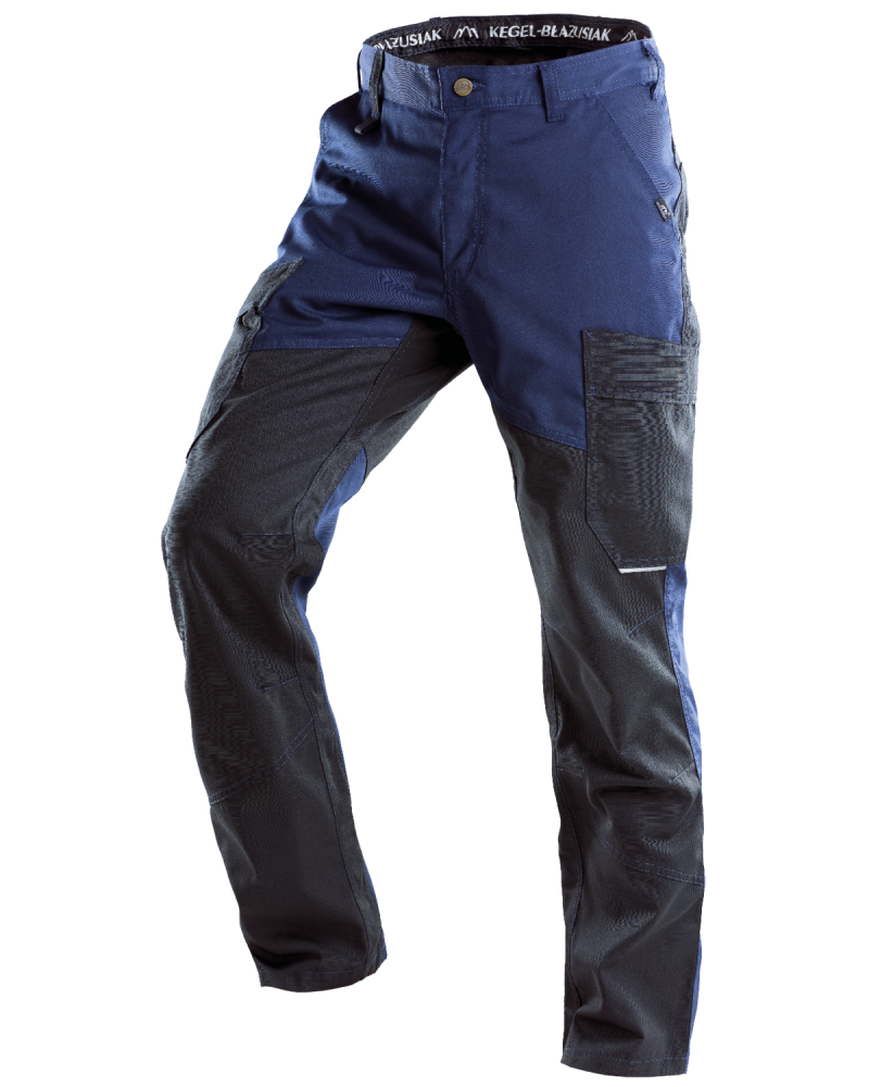 Spodnie robocze 5507 V-WORK, czarno-granatowe — lewy bok spodni