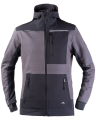 303V STRETCH Hooded Work Jacket (grey-black) - Front