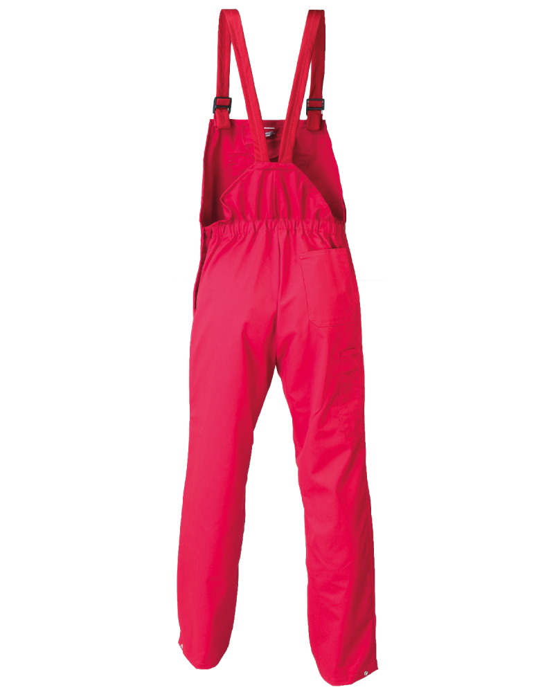 Ogrodniczki robocze 6015, czerwone - tył spodni