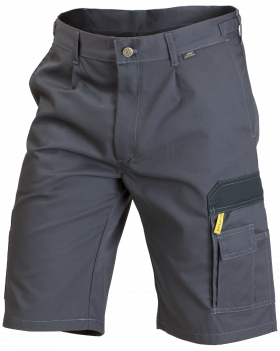 Krótkie spodenki robocze WORK, grafitowo-czarne - przód spodni