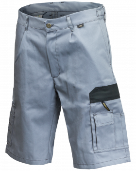 Krótkie spodenki robocze WORK, szaro-czarne - przód spodni