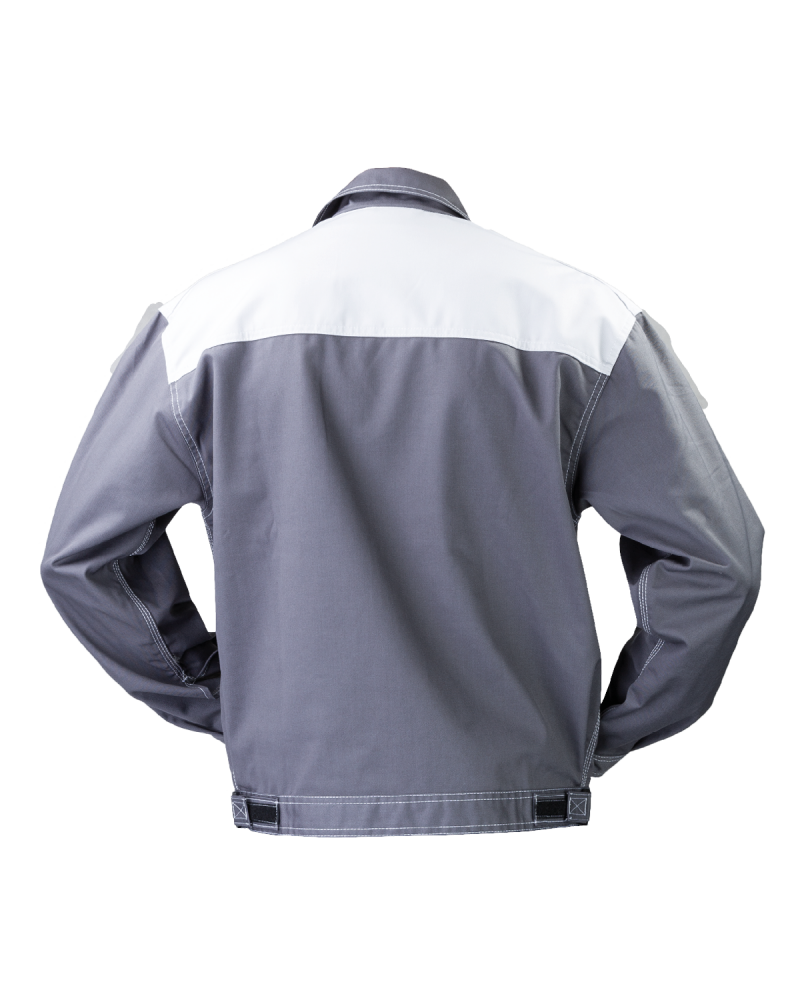 Bluza robocza Top, szaro-biała - tył bluzy