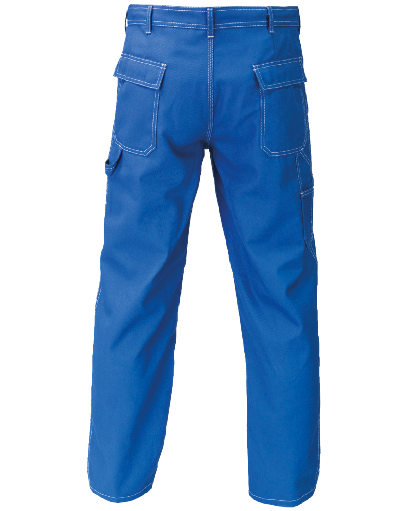 Spodnie robocze PROFI, niebieskie - tył spodni