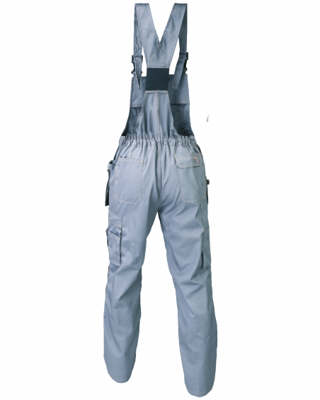 Ogrodniczki Expert 6306, szaro-czarne - tył spodni