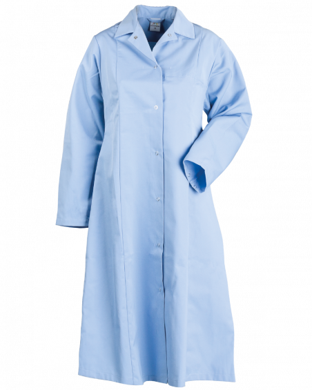 Fartuch damski HACCP 4088, błękitny - przód fartucha