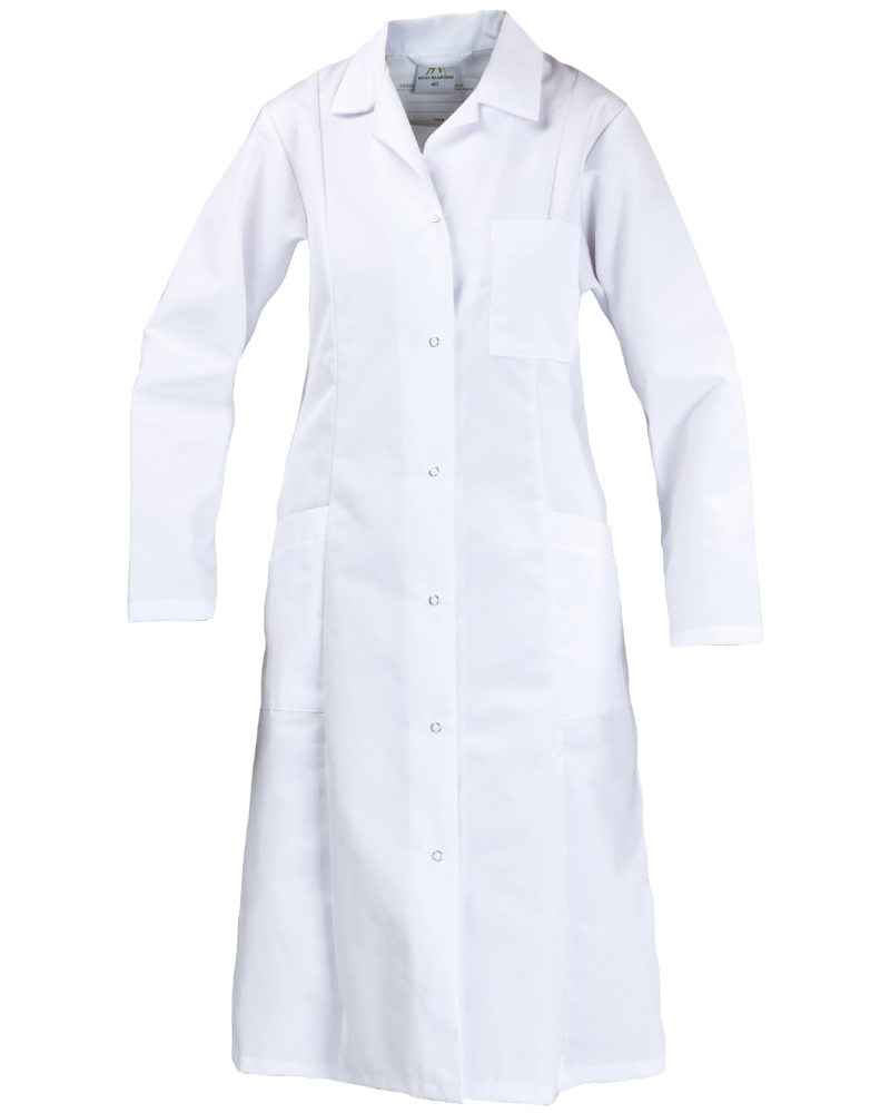 Fartuch damski roboczy 4005, biały - przód fartucha