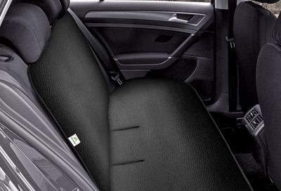 JUNIOR DUO artificial leather cover for the backseat black
