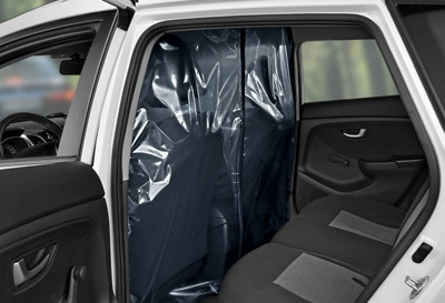Hygienic curtain for passenger cars - taxis