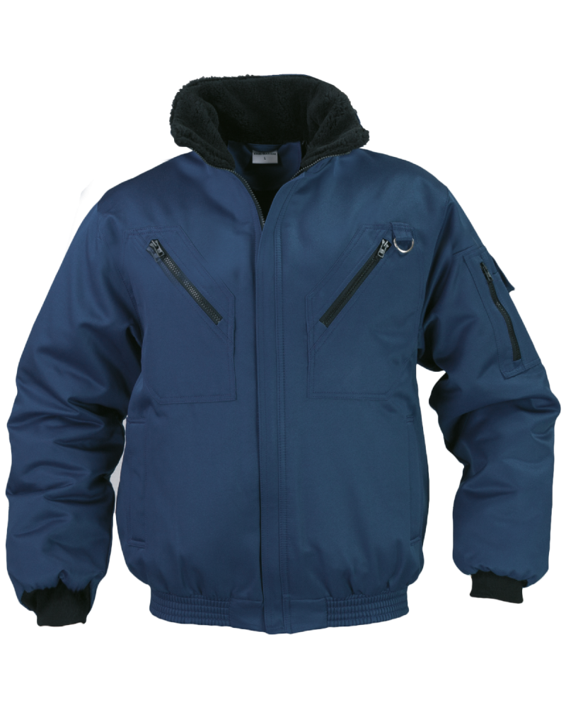 Kurtka pilotka zimowa, robocza, granatowa - przód kurtki