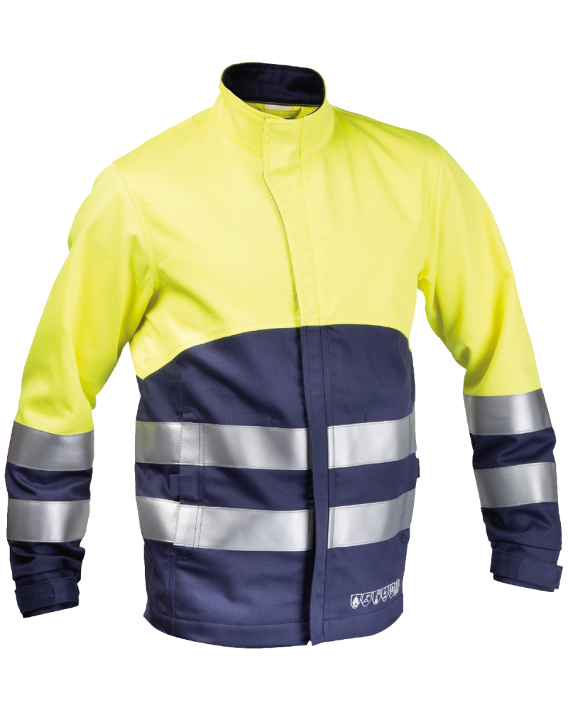 Bluza multiochronna, ostrzegawcza, granatowy/Hi-Vis żółty - prawy bok bluzy