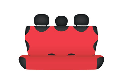 SHIRT COTTON cover for the rear bench - red