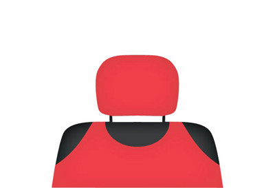 Red headrest covers - 2 pieces