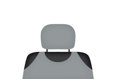 Gray headrest covers - 2 pieces