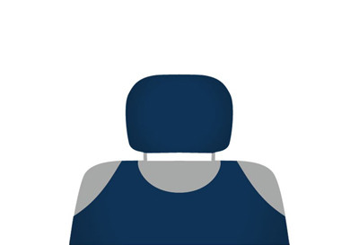 Navy blue headrest covers - 2 pieces