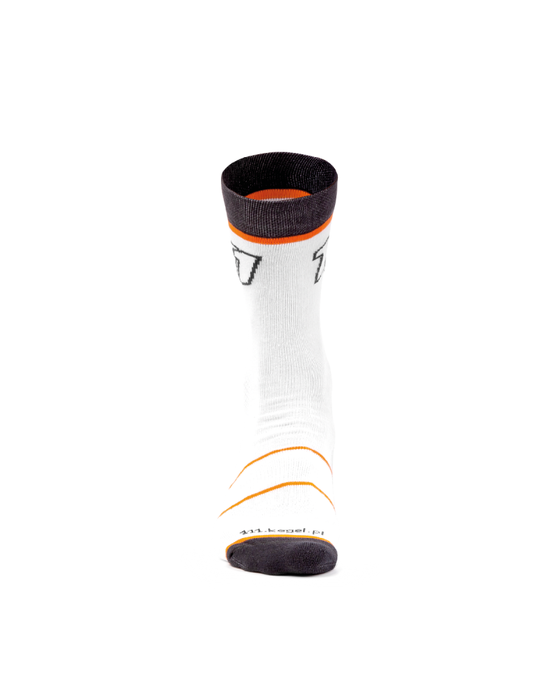 Skarpety Endurance, biało-pomarańczowe