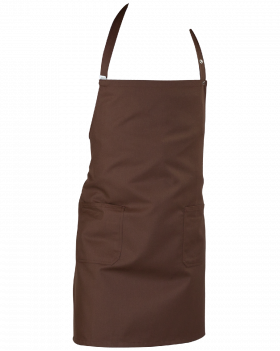 Fartuch przedni z kieszenią brązowy