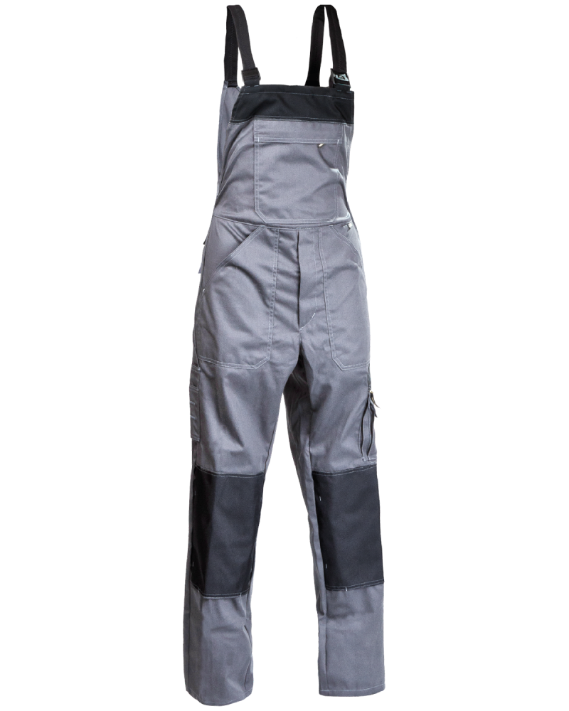 Ogrodniczki robocze WORK, szaro-czarne