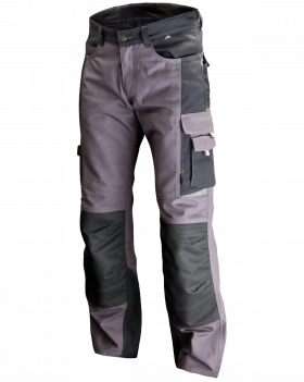 Spodnie Castlerock z wzmocnieniami Cordura, szaro-czarne - przód spodni