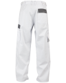 Spodnie robocze WORK, biało-szare - tył spodni