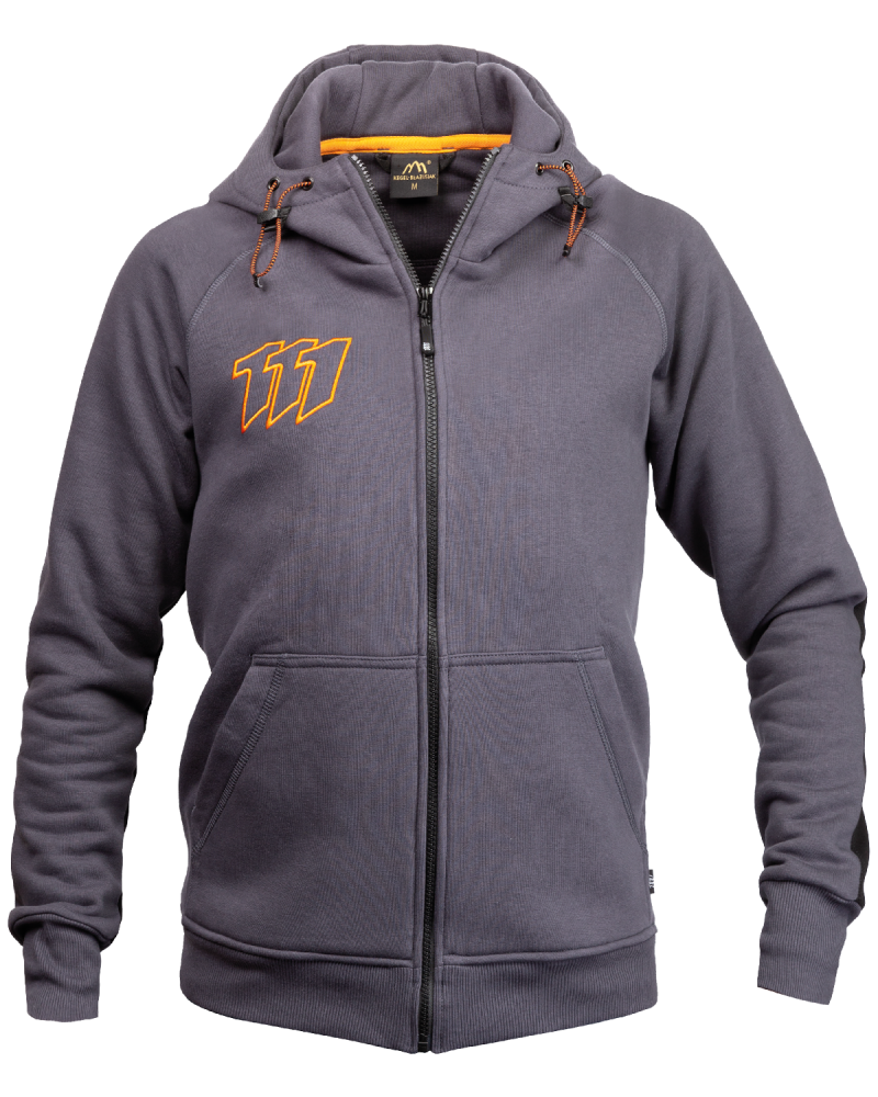 Bluza dresowa z kapturem Modern, szara - przód bluzy