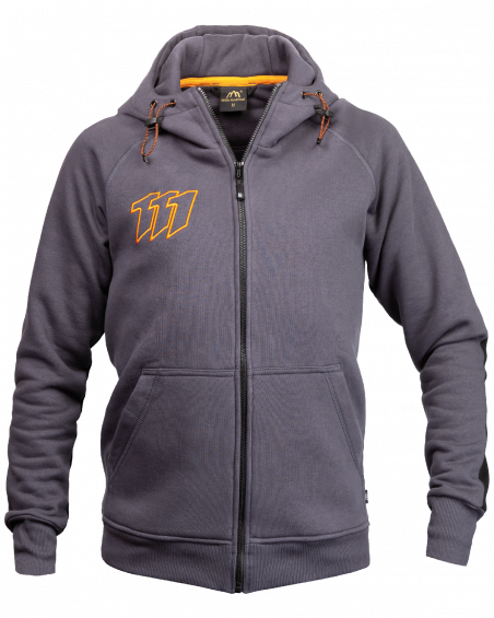 Bluza dresowa z kapturem Modern, szara - przód bluzy