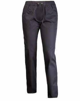 Spodnie damskie biodrówki na gumce, czarne - przód