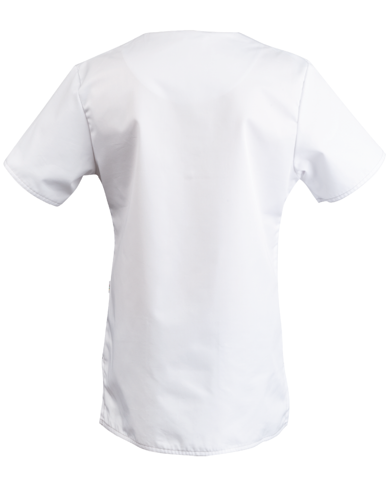 Bluza damska 3029 medyczna, biała - tył