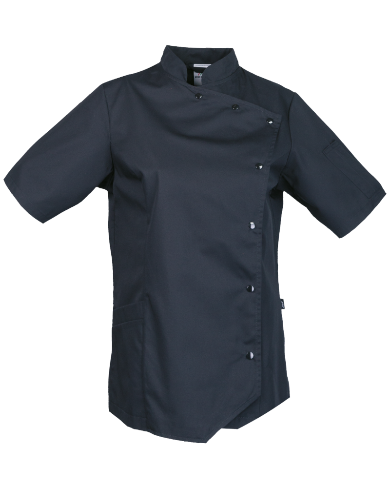 Bluza kucharska damska 3760, czarna - przód