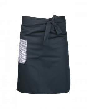 Zapaska 60 z kieszonką pepita, czarna