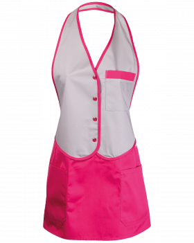 Fartuszek włoski 4255, różowo-szary - przód