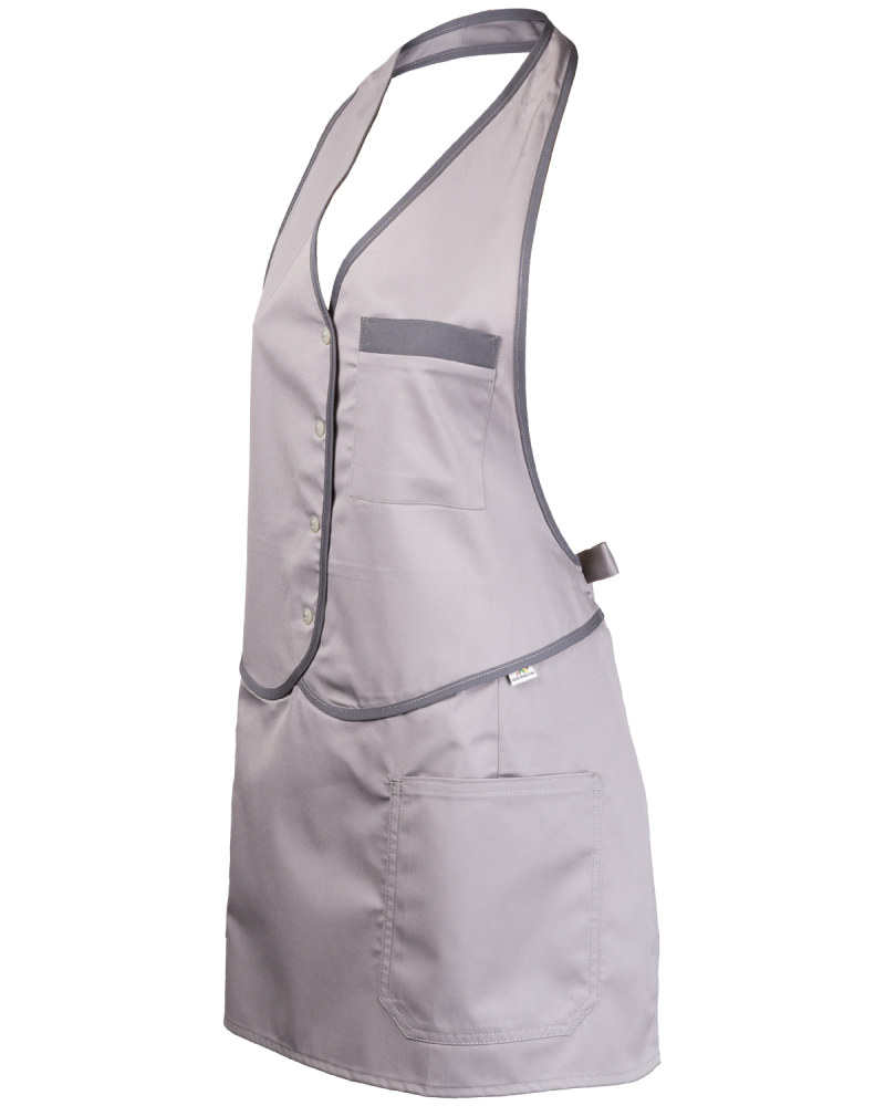 Fartuszek Włoski 4252, szary - lewy bok