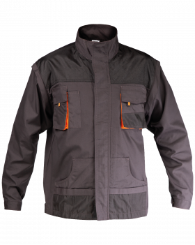 Bluza z odpinanymi rękawami 3906 (Grafitowy, Pomarańczowy) - KT