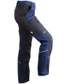Spodnie damskie 5504/V-WORK serwisowe czarno-granatowe - prawy bok spodni z uniesionym kolanem