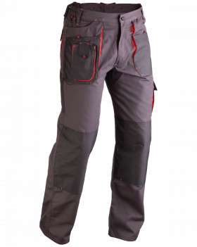 Spodnie Kneiter z wielofunkcyjnymi kieszeniami (Grafitowy, Czerwony) - KT