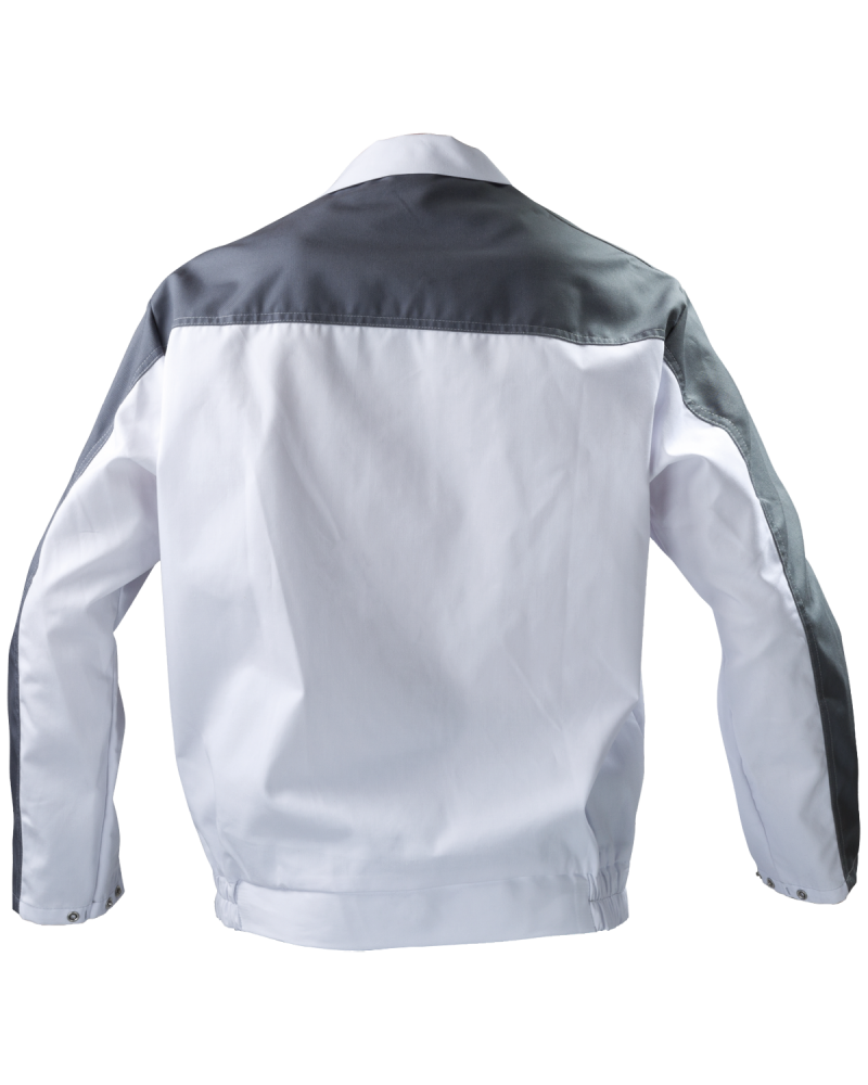 Bluza robocza Work, biało-szara - tył bluzy