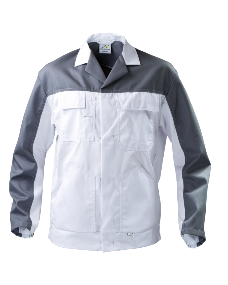 Bluza robocza Work, biało-szara - przód bluzy 2