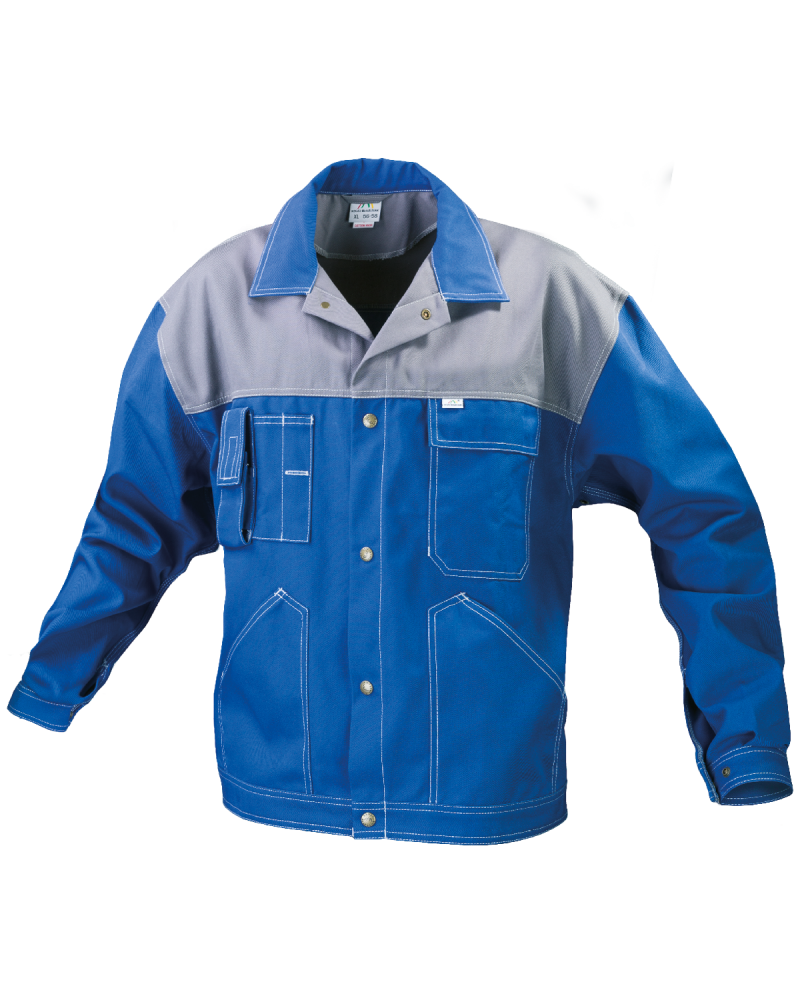 Bluza robocza PROFI, niebiesko-szara - przód bluzy