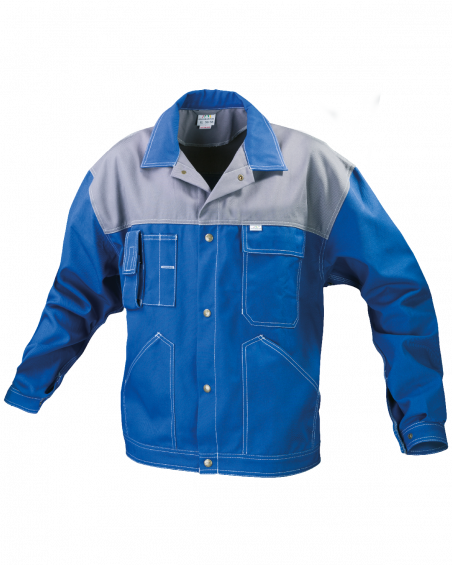 Bluza robocza PROFI, niebiesko-szara - przód bluzy
