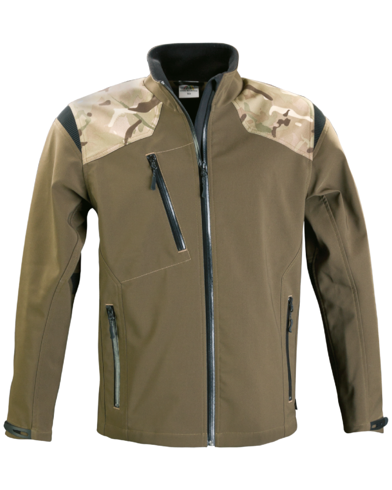 Kurtka Softshell Green Camo - przód