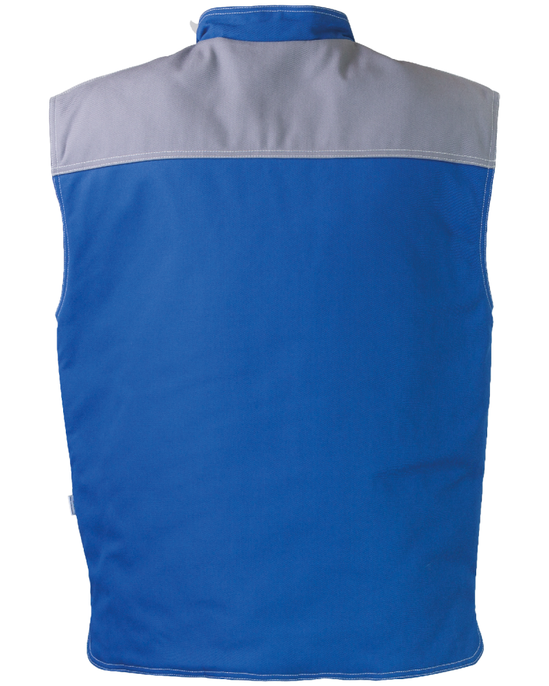 Kamizelka ocieplana PROFI, niebiesko-szara - tył kamizelki