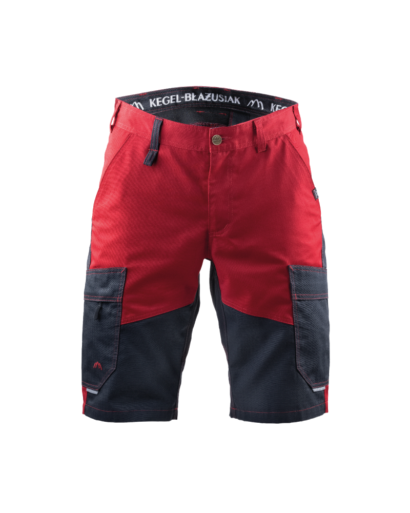 Krótkie spodenki 5506, czarno-bordowe — przód spodni