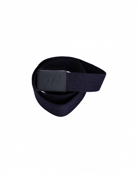 Pasek Proflex, czarny - przód - zwinięty pasek