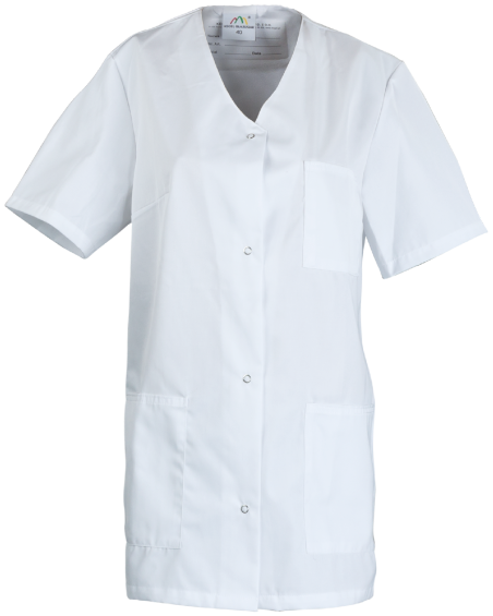 Bluza damska Lidia, medyczna, biała — zdjęcie z przodu
