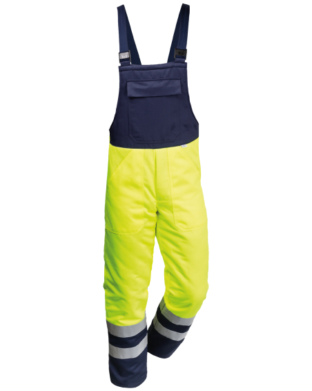 Ogrodniczki Hi Vis Ciepłochronne 6241 - przód ogrodniczek