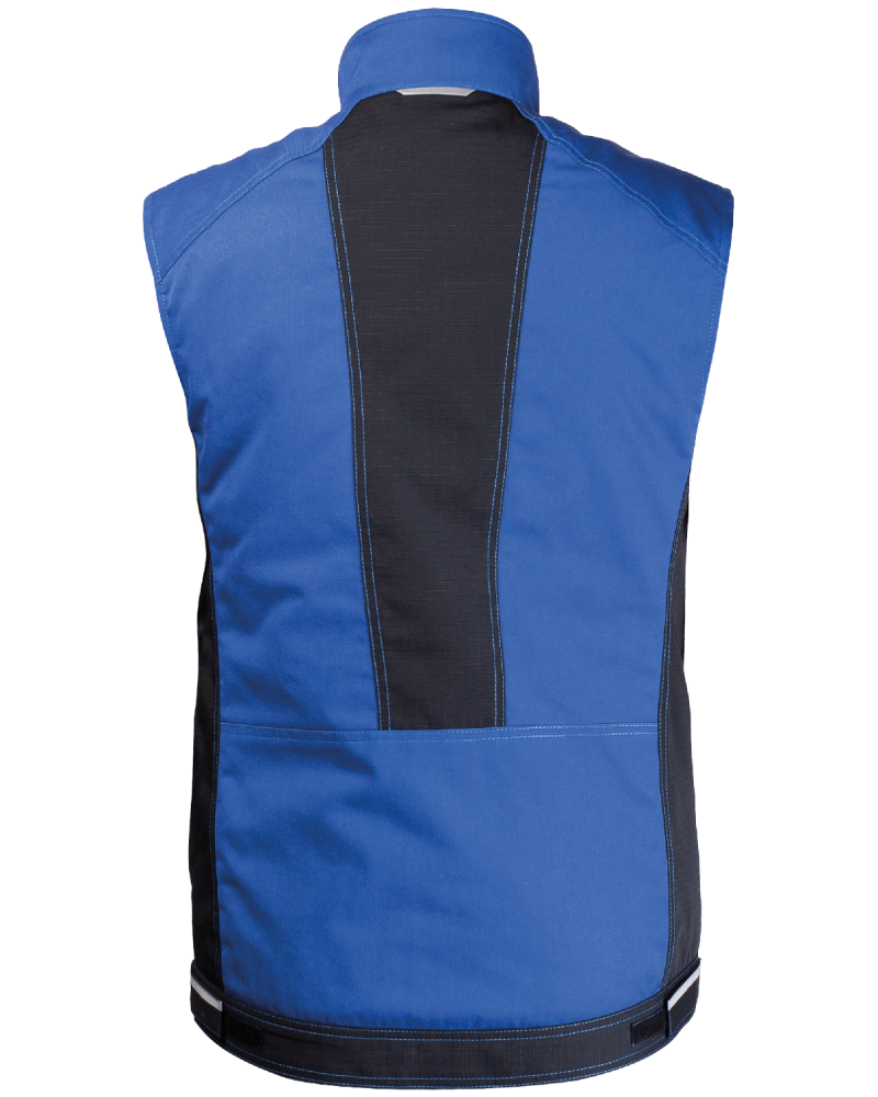 Kamizelka ocieplana 2506 z odblaskami V-WORK (Niebieski/Czarny) - tył