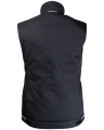 Kamizelka ocieplana 2506 z odblaskami V-WORK (Czarny) - tył