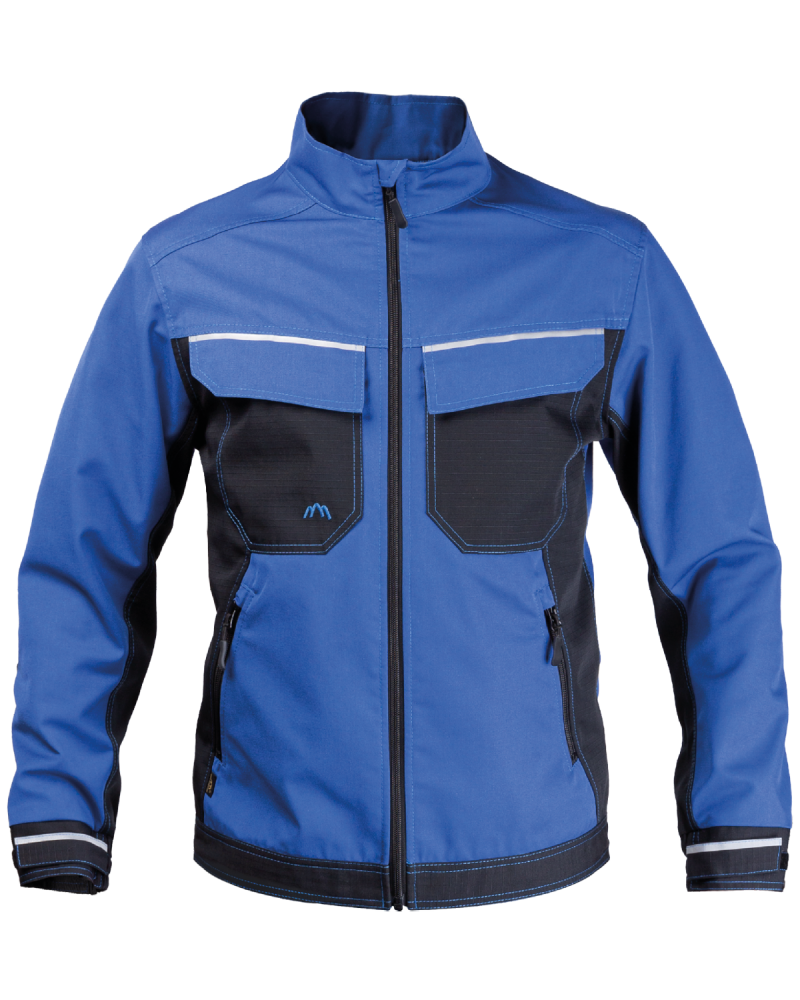 Bluza 3506 z odblaskami, niebiesko-czarna — przód bluzy