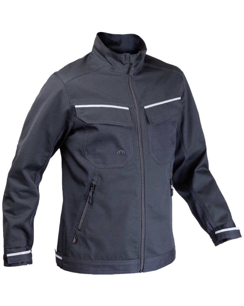 Bluza 3506 z odblaskami V-WORK (Czarny) - prawy bok bluzy