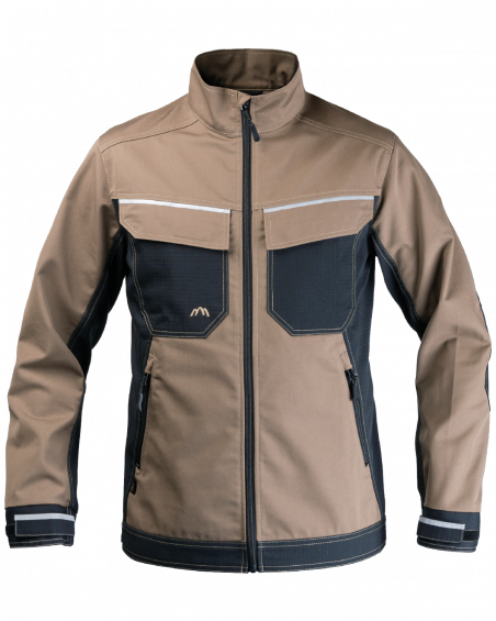 Bluza 3506 z odblaskami (Brązowy/Czarny) - przód bluzy