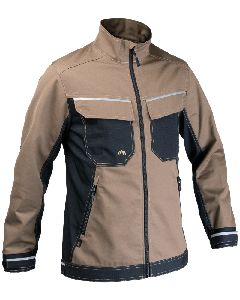 Bluza 3506 z odblaskami (Brązowy/Czarny) - prawy bok bluzy